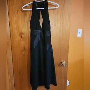 Elegant Black Halter Dress